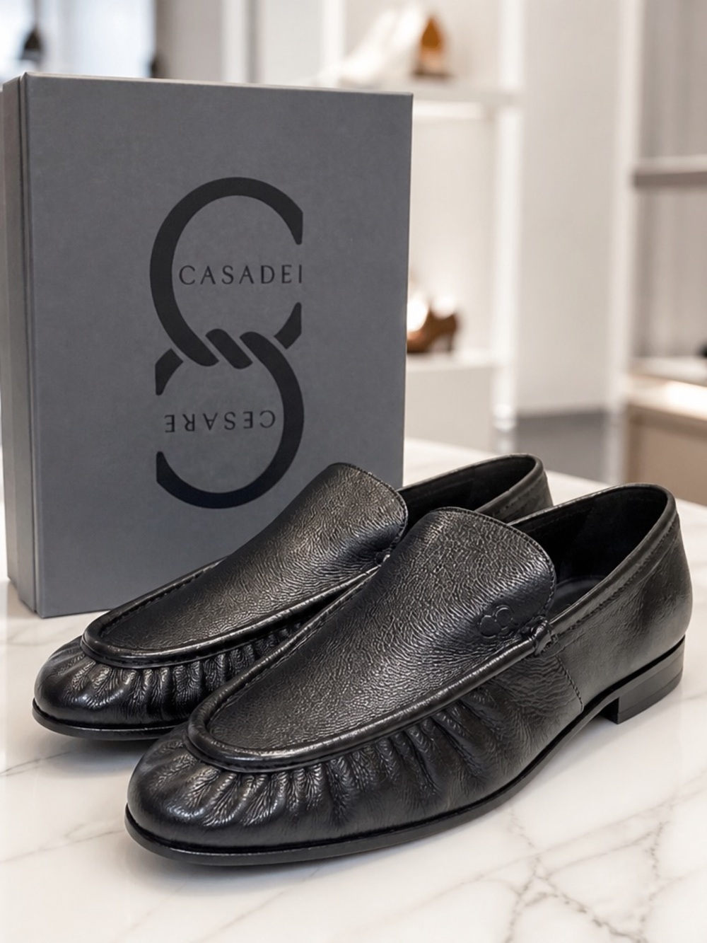 Casadei Men’s Black Soft Leather  Comfort Loafers 👞